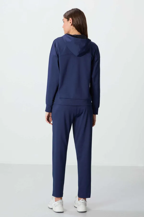 Ensemble de survêtement à capuche Tommylife Wholesale pour femme, coupe standard, réf. 95306, indigo