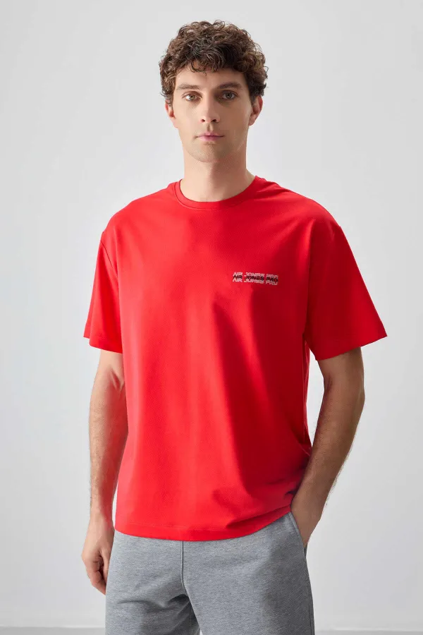 Tommylife Wholesale Crew Neck Oversize Printed Men's T-Shirt 88375 Fiesta