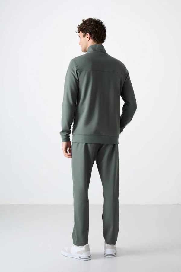 Survêtement zippé confortable Tommylife pour homme, vente en gros, 85072 kaki