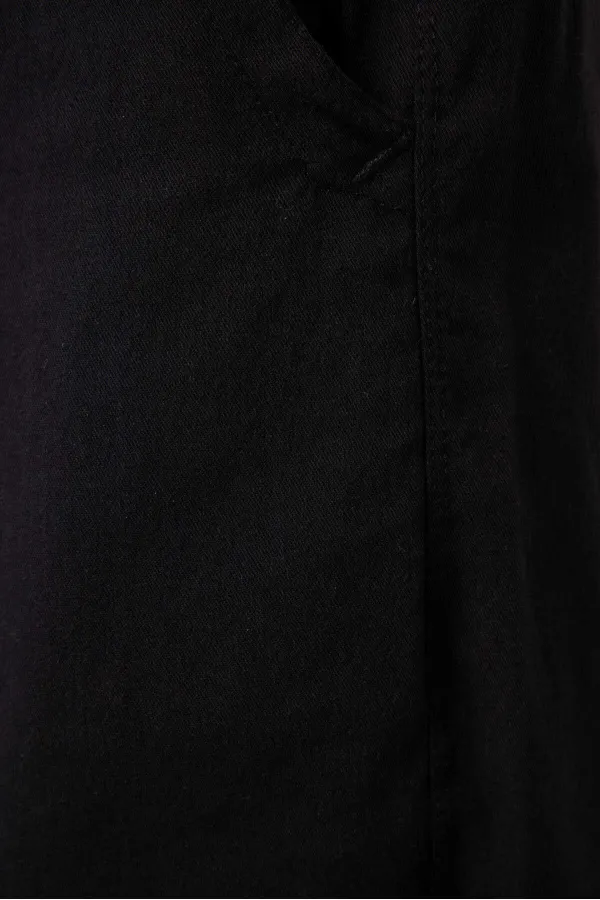 Short chino extensible léger, coupe standard, tissé, Tommylife Wholesale, noir, référence 81293