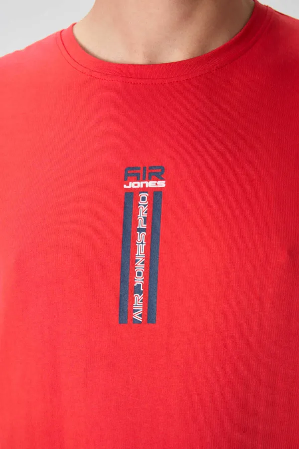 Tommylife Wholesale Crew Neck Oversize Printed Men's T-Shirt 88360 Fiesta