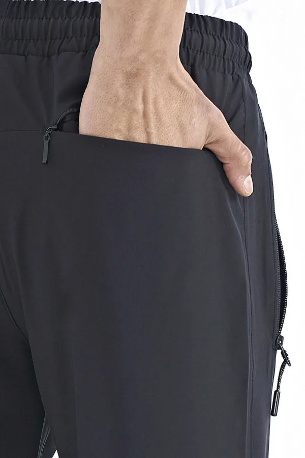 Bas de survêtement Tommylife pour homme, coupe classique, coupe standard, trois poches, 84768, noir