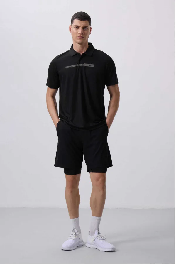 Collants et shorts Tommylife en polyester à motif standard pour homme, vente en gros, 81287, noir