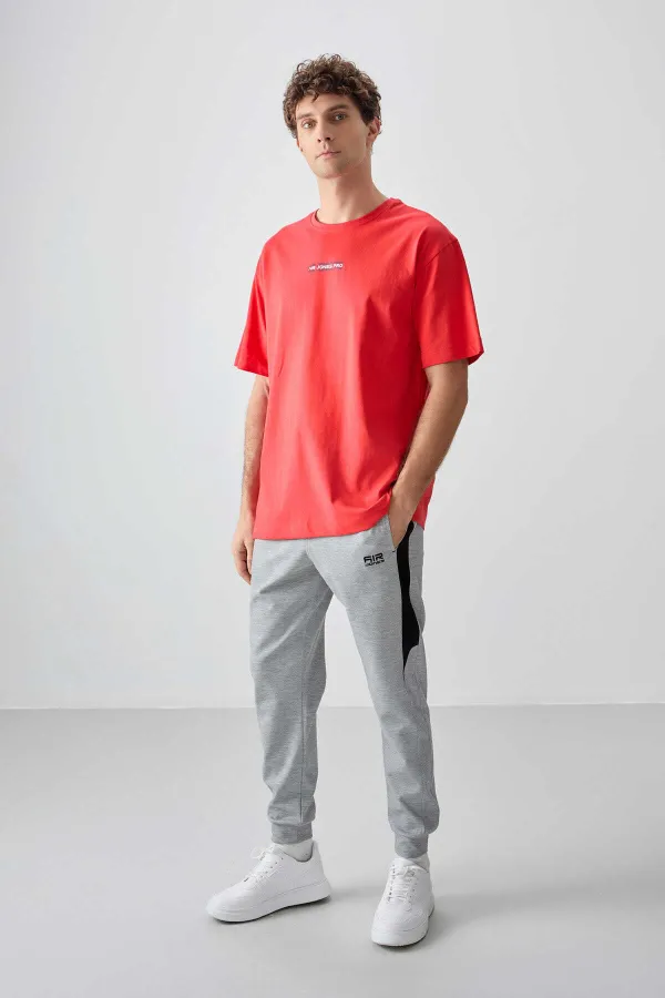 Tommylife Wholesale Crew Neck Oversize Printed Men's T-Shirt 88354 Fiesta