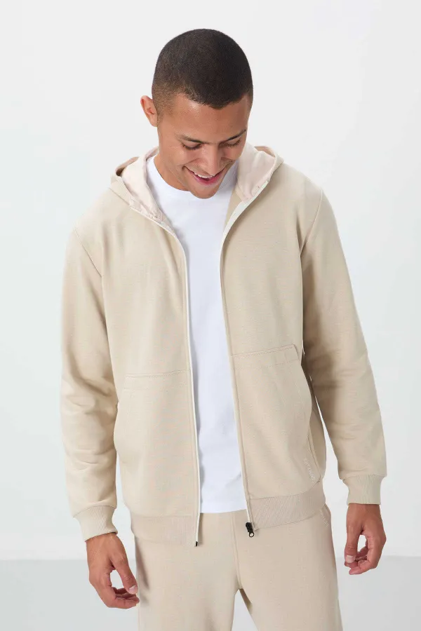 Tommylife Toptan Rahat Kalıp Basic Erkek Eşofman Takım 85262 Bej