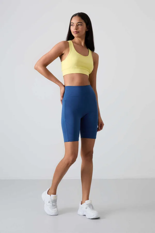 Tommylife Toptan Yüksek Bel Biker Kadın Tayt 91012 Parlament