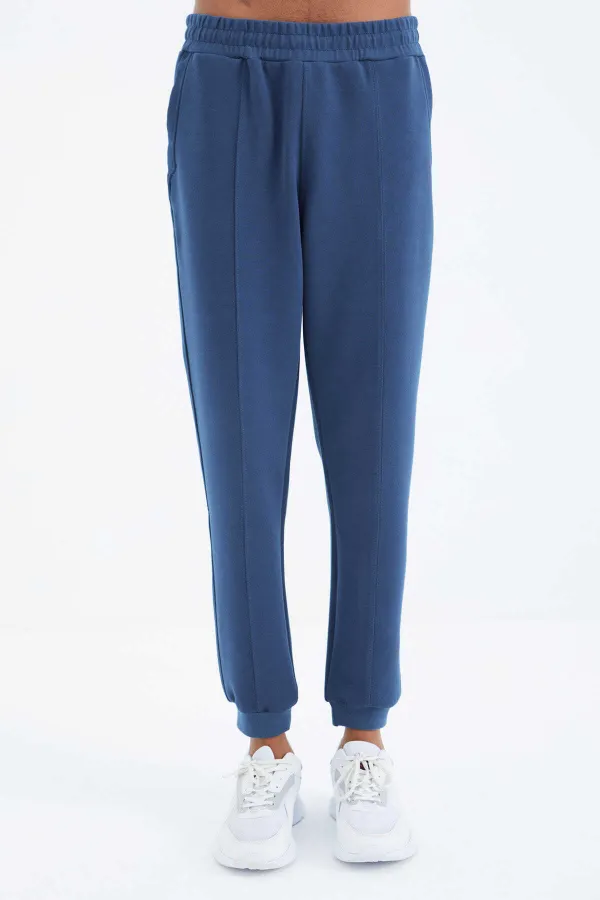 Tommylife Toptan Parlıament Bağcıklı Ön Dikiş Detaylı Standart Kalıp Erkek Eşofman Alt - 84994