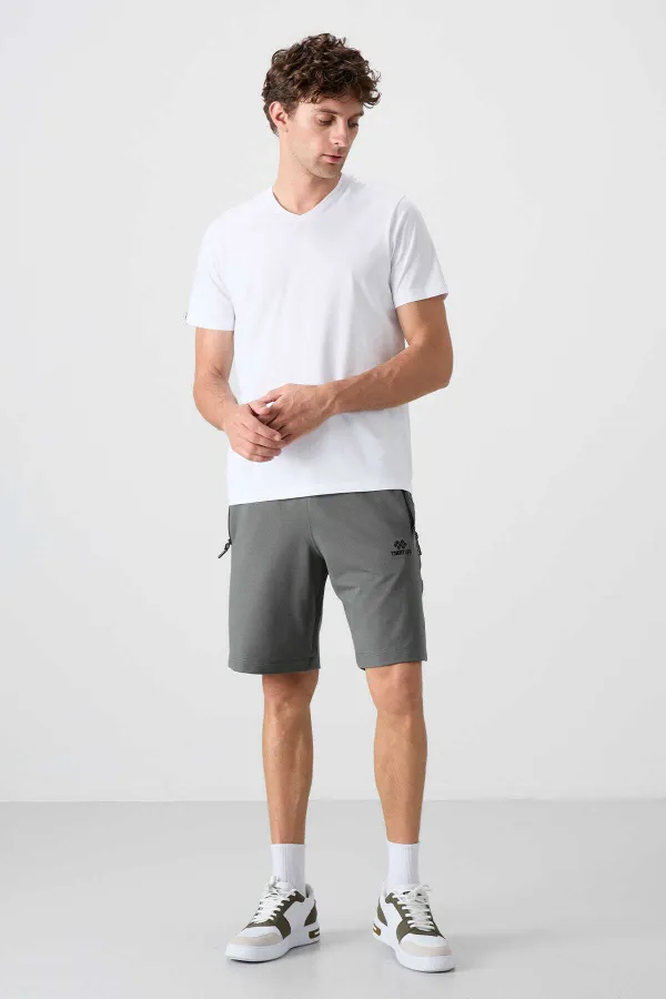 Tommylife Toptan V Yaka Standart Kalıp Basic Erkek T-Shirt 87912 Beyaz