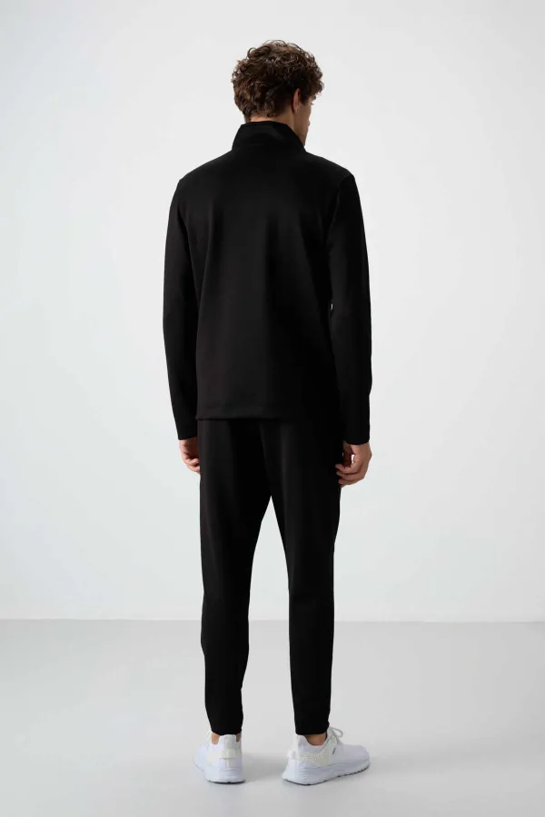 Tommylife Toptan Bran Standart Kalıp Scuba Basic Erkek Eşofman Takım 85199 Siyah