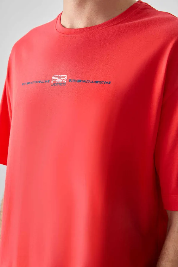 Tommylife Toptan O Yaka Oversize Baskılı Erkek T-Shirt 88357 Fiesta