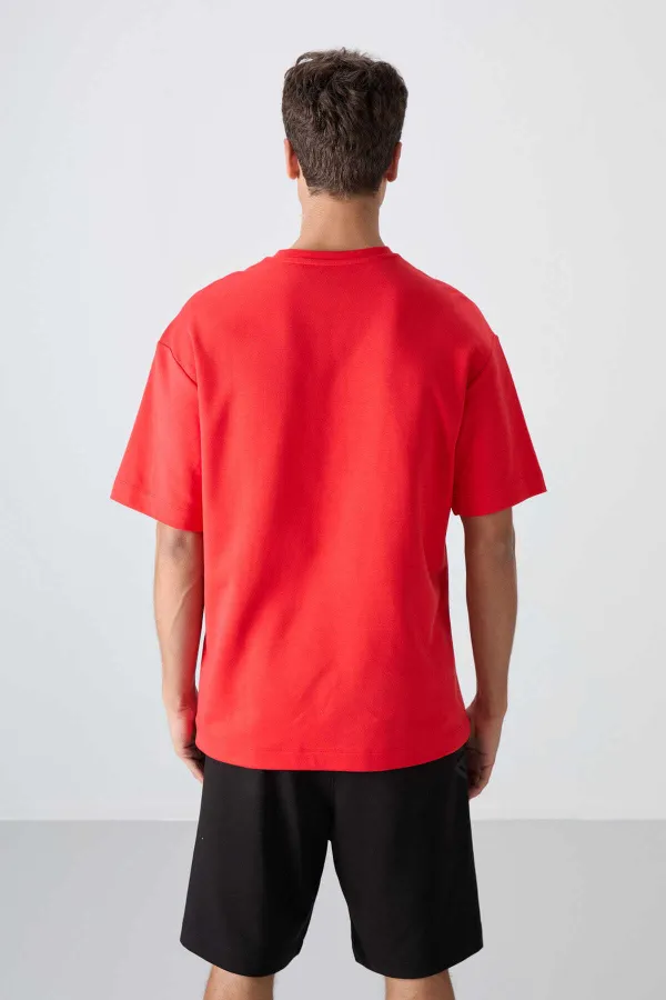 Tommylife Toptan O Yaka Oversize Baskılı Erkek T-Shirt 88324 Fiesta