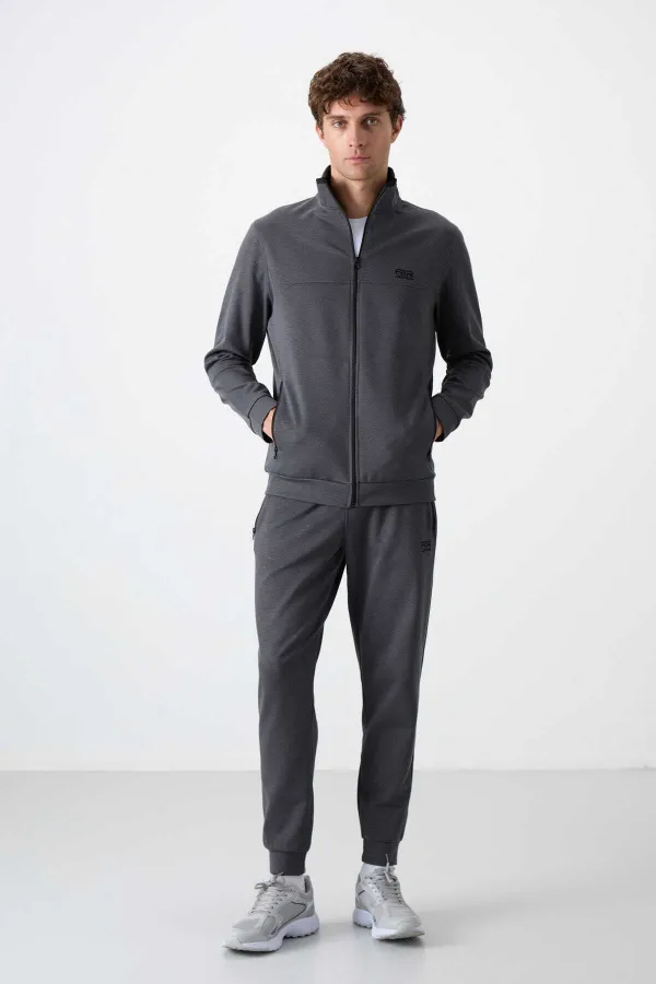 Ensemble de survêtement pour homme Tommylife Wholesale Hugo Relaxed Fit Jogger 85198 Gris foncé