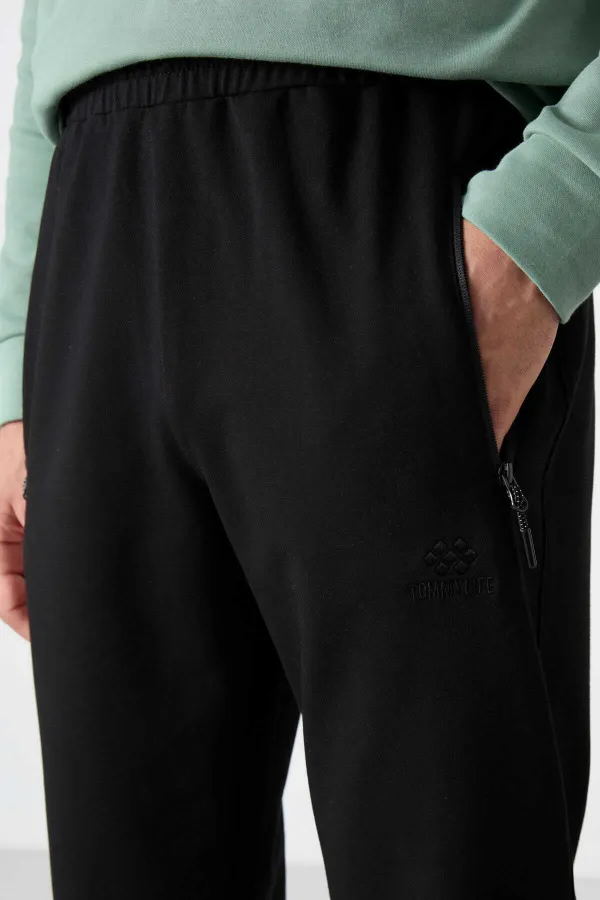 Bas de survêtement Tommylife Slim Fit Classic Leg pour homme, vente en gros, 84671, noir