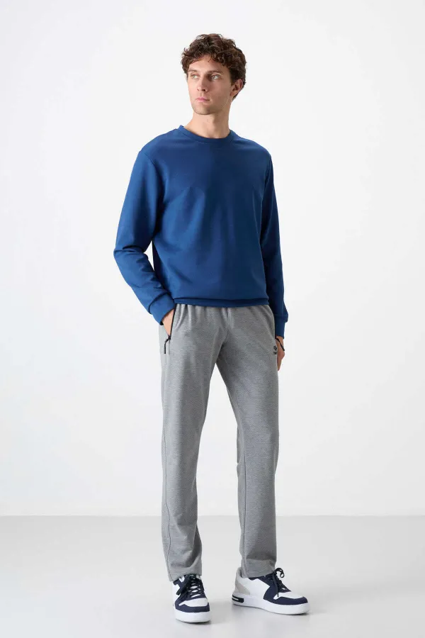 Bas de survêtement Tommylife Slim Fit Classic Leg pour homme, vente en gros, 84671, gris chiné