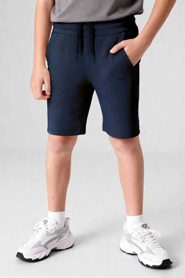 Tommlife Toptan İndigo Standart Fit Basic Performans Erkek Çocuk Şort  - 11303