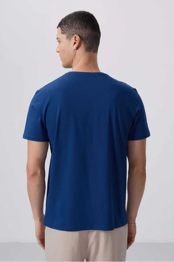 Tommylife Toptan O Yaka Standart Kalıp Basic Erkek T-Shirt 87911 Parlament