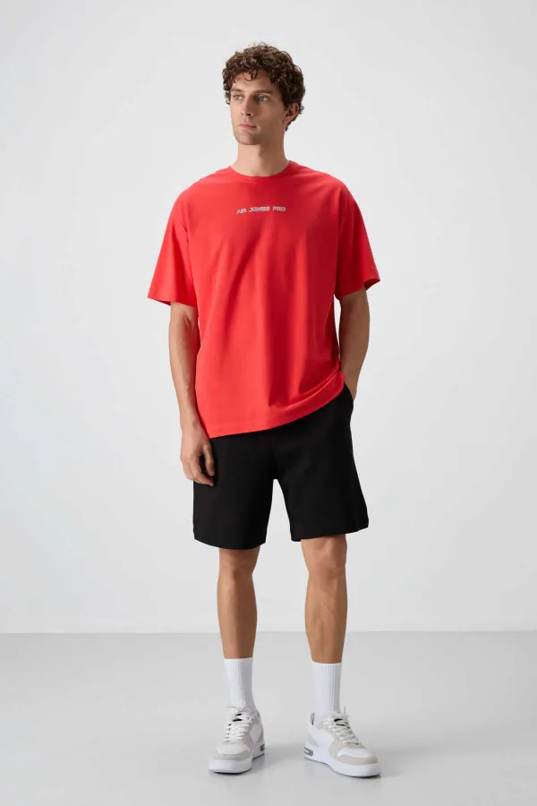 Tommylife Toptan O Yaka Oversize Baskılı Erkek T-Shirt 88364 Fiesta