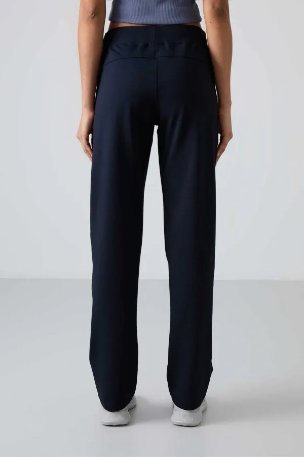 Bas de survêtement Tommylife bleu marine avec poche zippée, coupe confortable, coupe classique, pour femme - 94195