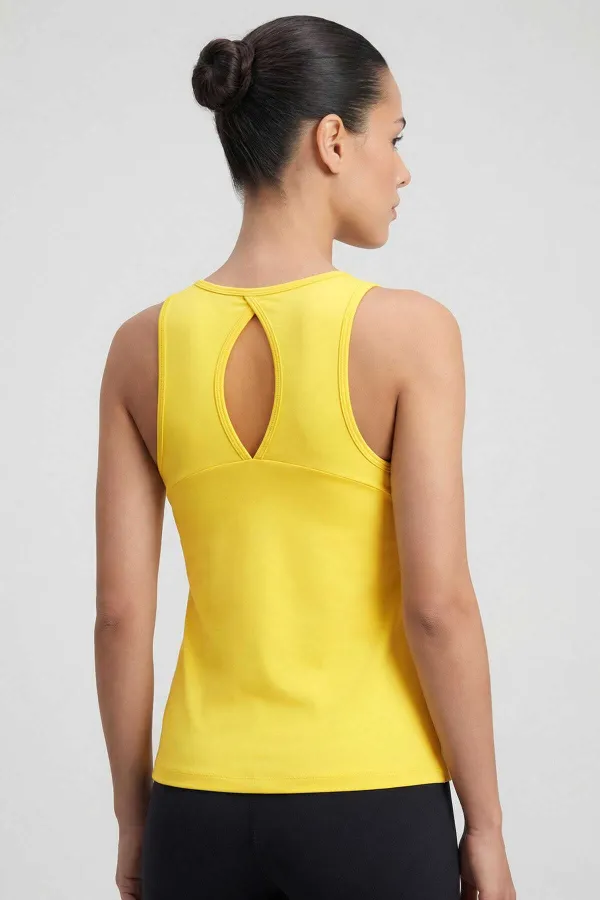 Débardeur de sport femme Tommylife Wholesale Lemon, coupe standard, dos croisé - 97296