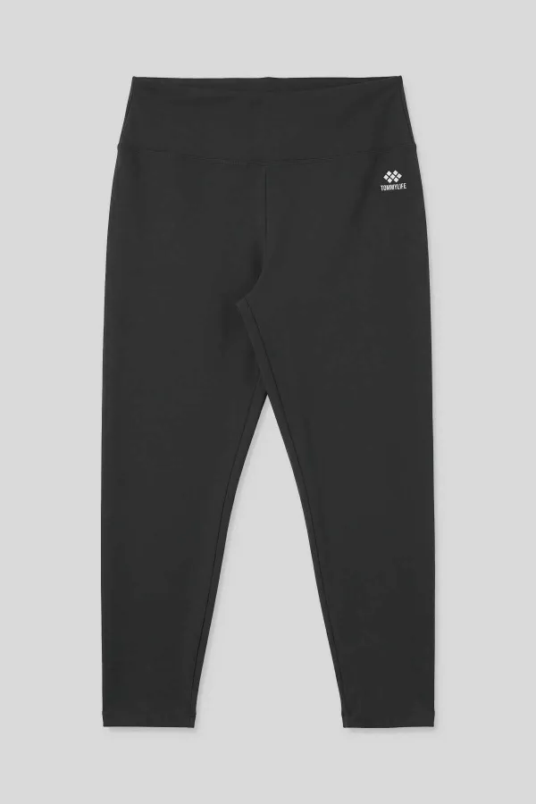 Leggings gainants taille haute anthracite Tommylife pour femmes grandes tailles - 94650