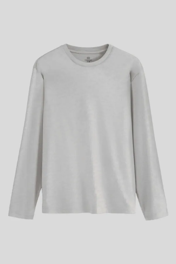 Sweat-shirt Tommylife en gros, gris chiné, col rond, basique, pour homme - 87997