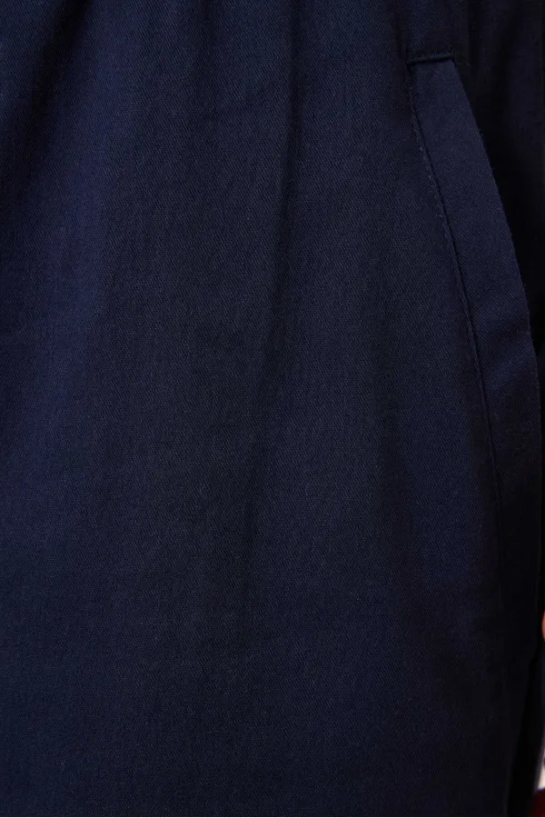 Short chino extensible léger, coupe standard, tissé, Tommylife Wholesale, bleu marine, référence 81292