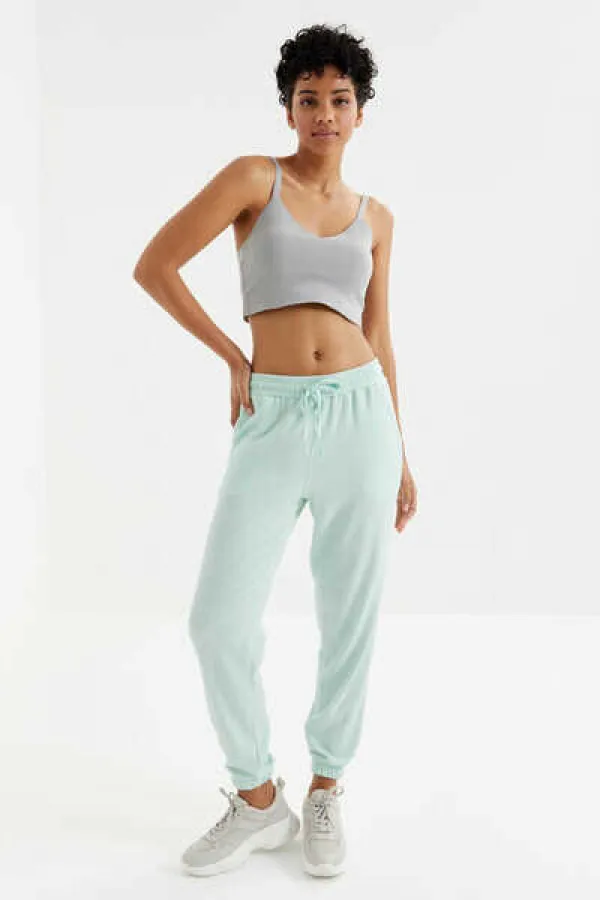 Pantalon de jogging Tommylife Wholesale vert aqua à cordon de serrage pour femme - 94620