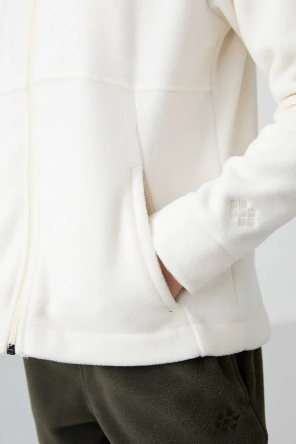 Sweat-shirt à capuche en polaire coupe standard pour filles de 7 à 15 ans, Tommylife Wholesale, référence 75152, écru