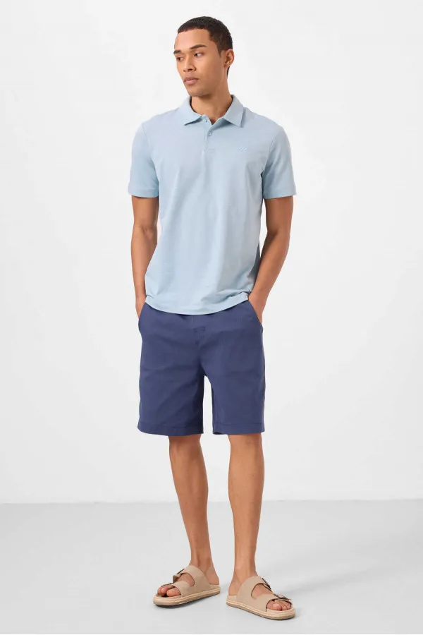 Short chino extensible léger, coupe standard, tissé, Tommylife Wholesale 81293 Parliament