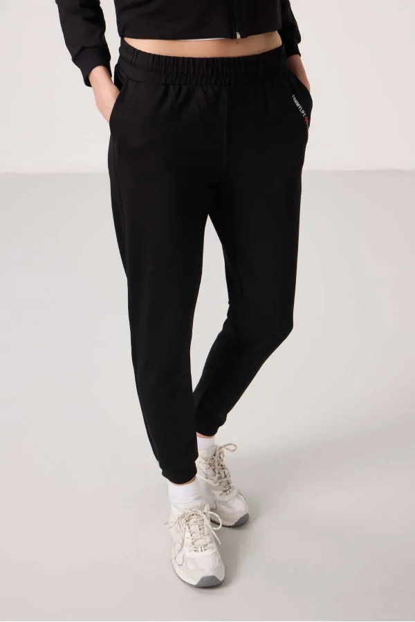 Ensemble de survêtement Tommylife Wholesale pour femme, à capuche et fermeture éclair, coupe oversize - 95328 Noir