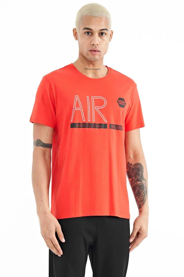 Tommylife Wholesale Conan Crew Neck Standard Fit Printed Men's T-Shirt 88209 Fiesta