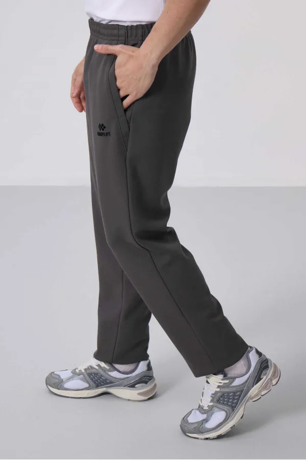 Tommylife Toptan Yüzeyi Dokulu Rahat Form Erkek Eşofman Takım 85273 Koyu Gri