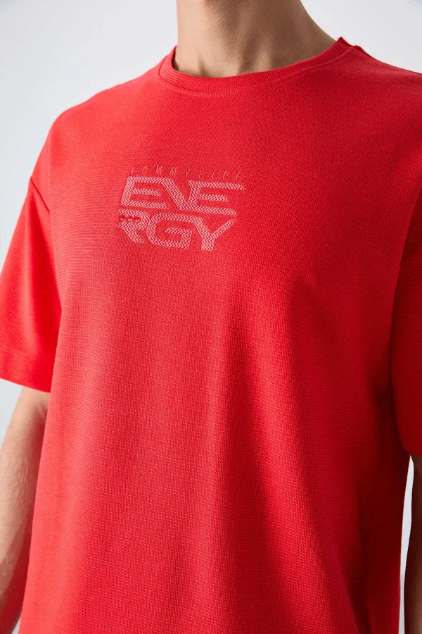 Tommylife Wholesale Crew Neck Oversize Printed Men's T-Shirt 88336 Fiesta