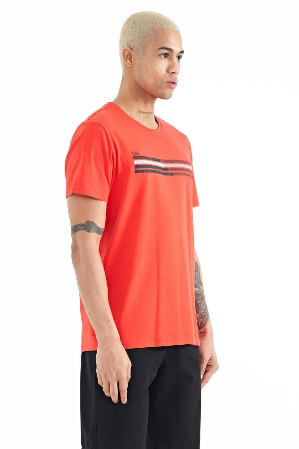Tommylife Toptan Stew O Yaka Standart Kalıp Baskılı Erkek T-Shirt 88229 Fiesta