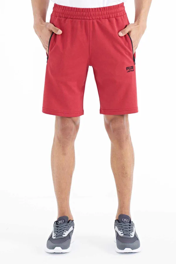 Tommylife Toptan Ryan Standart Kalıp Basic Erkek Şort 81239 Kırmızı