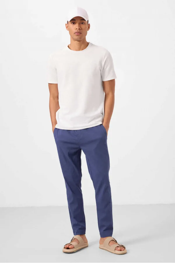 Pantalon chino tissé léger et flexible Tommylife Wholesale Standard Fit pour homme 82179 Parliament