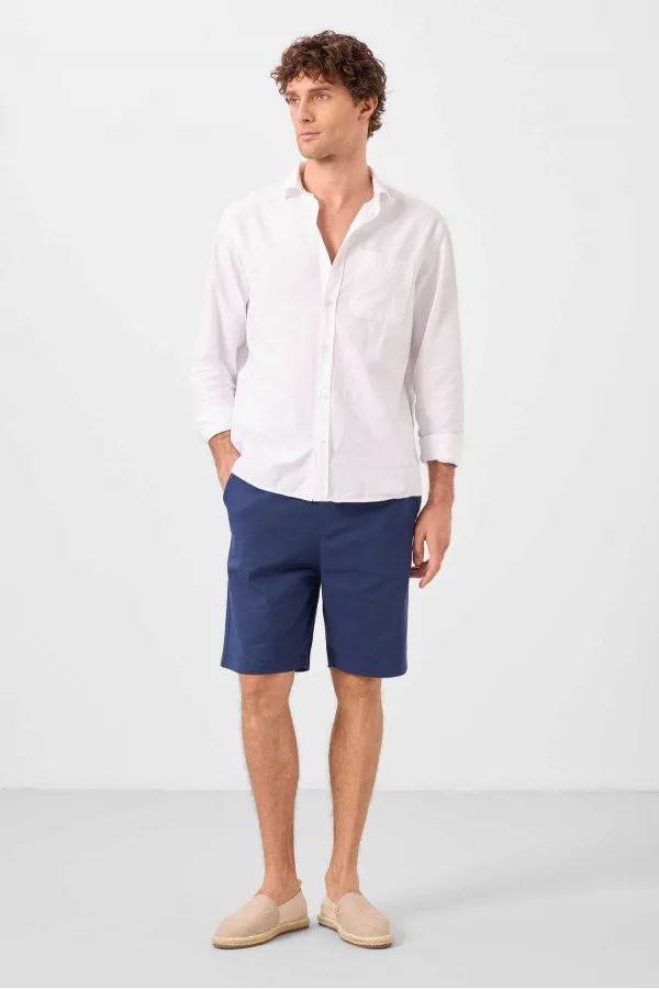 Short chino extensible léger, coupe standard, tissé, Tommylife Wholesale 81291 Parliament