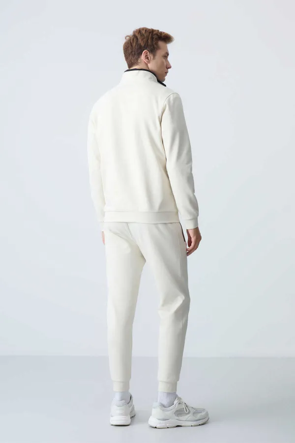 Tommylife Toptan Hugo Rahat Kalıp Jogger Erkek Eşofman Takım 85198 Bej