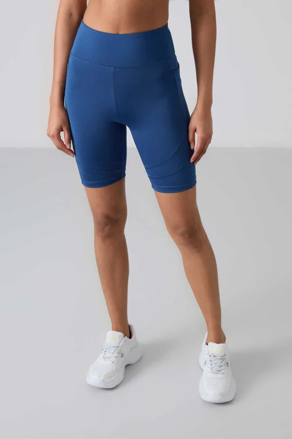 Tommylife Toptan Yüksek Bel Biker Kadın Tayt 91012 Parlament