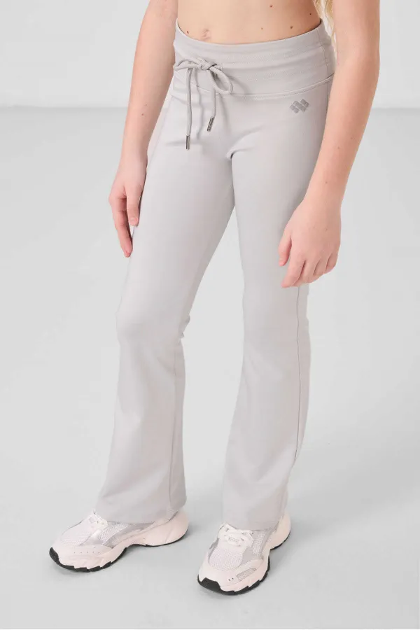 Leggings Tommylife Wholesale pour filles, coupe standard flexible, style basique, jambes évasées, couleur pierre (réf. 75193).