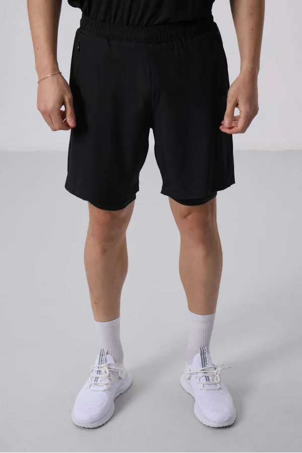 Collants et shorts Tommylife en polyester à motif standard pour homme, vente en gros, 81287, noir