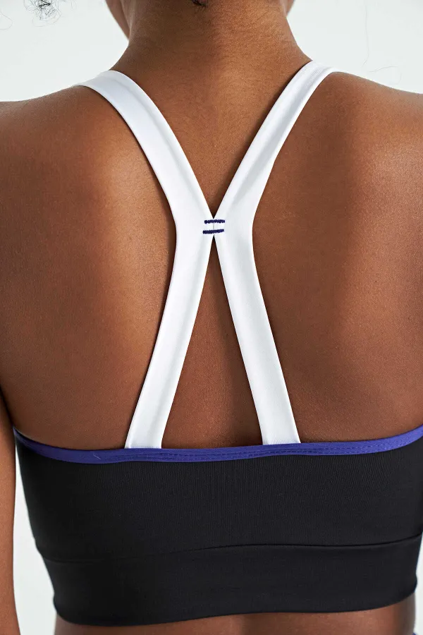 Bustier noir à bretelles fines Tommylife pour femme avec détail au dos - 97254