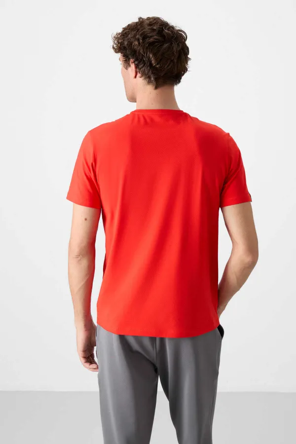 Tommylife Toptan V Yaka Standart Kalıp Basic Erkek T-Shirt 87912 Fiesta