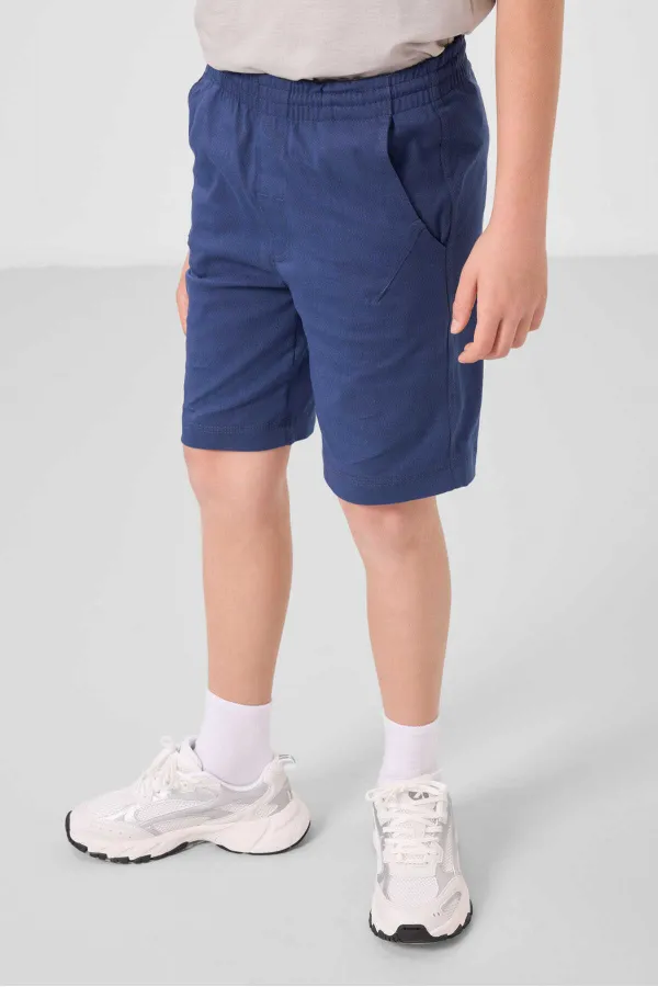 Tommylife Toptan Pamuklu Oversize Fit Dokuma Hafif Esnek Chino Erkek Çocuk Şort Takım 11277 Taş-Parlament