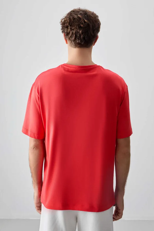 Tommylife Toptan O Yaka Oversize Baskılı Erkek T-Shirt 88357 Fiesta