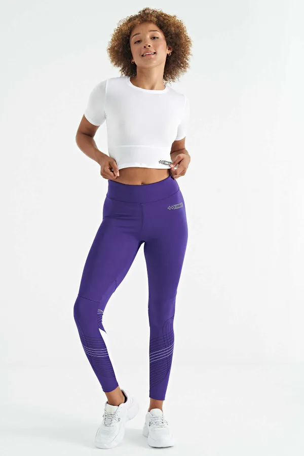 Tommylife Toptan Beyaz Sırt Dekolteli Standart Kalıp O Yaka Kadın Crop T-Shirt - 97265