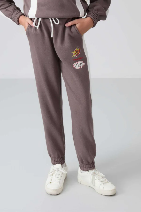 Ensemble de survêtement à capuche oversize pour filles Tommylife (7-15 ans), marron, référence 75166