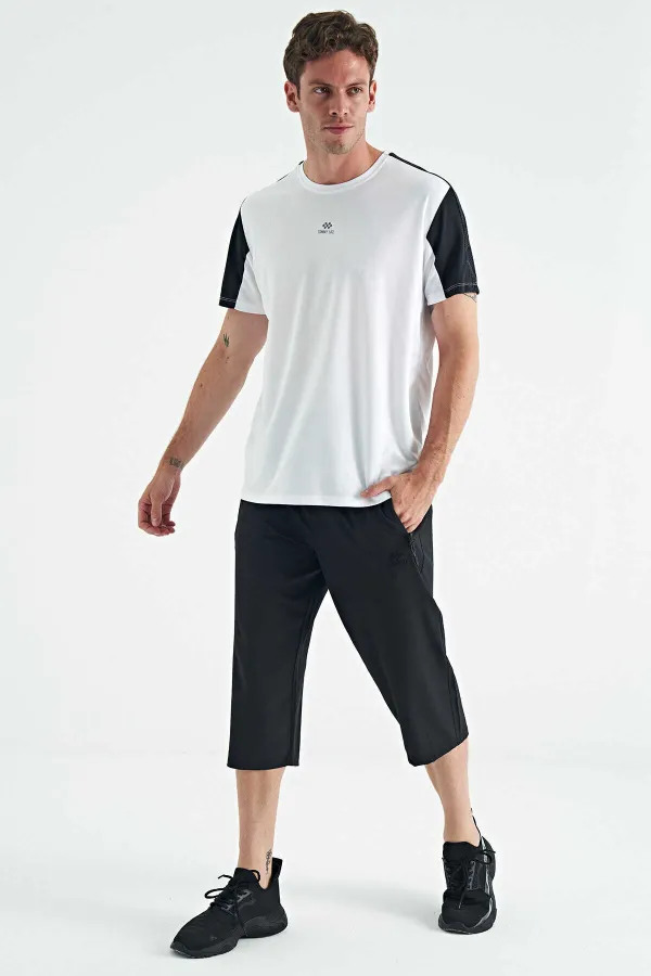 Tommylife Toptan Standart Kalıp Aktif Spor Erkek Kapri 83096 Siyah