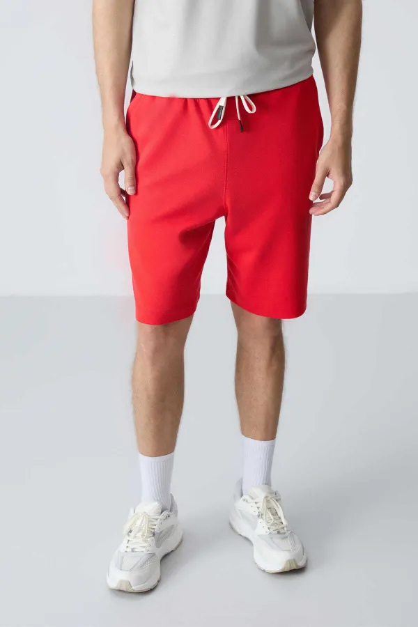 Tommylife Toptan Comfort Fit Basic Erkek Şort 81275 Fiesta