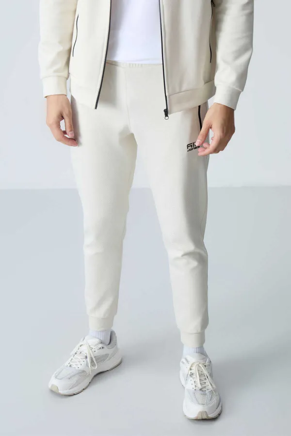 Tommylife Toptan Hugo Rahat Kalıp Jogger Erkek Eşofman Takım 85198 Bej